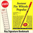 front cover of Instant Tin Whistle Popular Book Only together with free Treble Clef bookmark