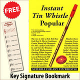 front cover of Instant Tin Whistle Popular Book Only together with free Treble Clef bookmark