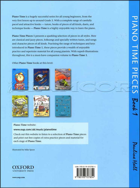 back cover of Piano Time Pieces Book 1