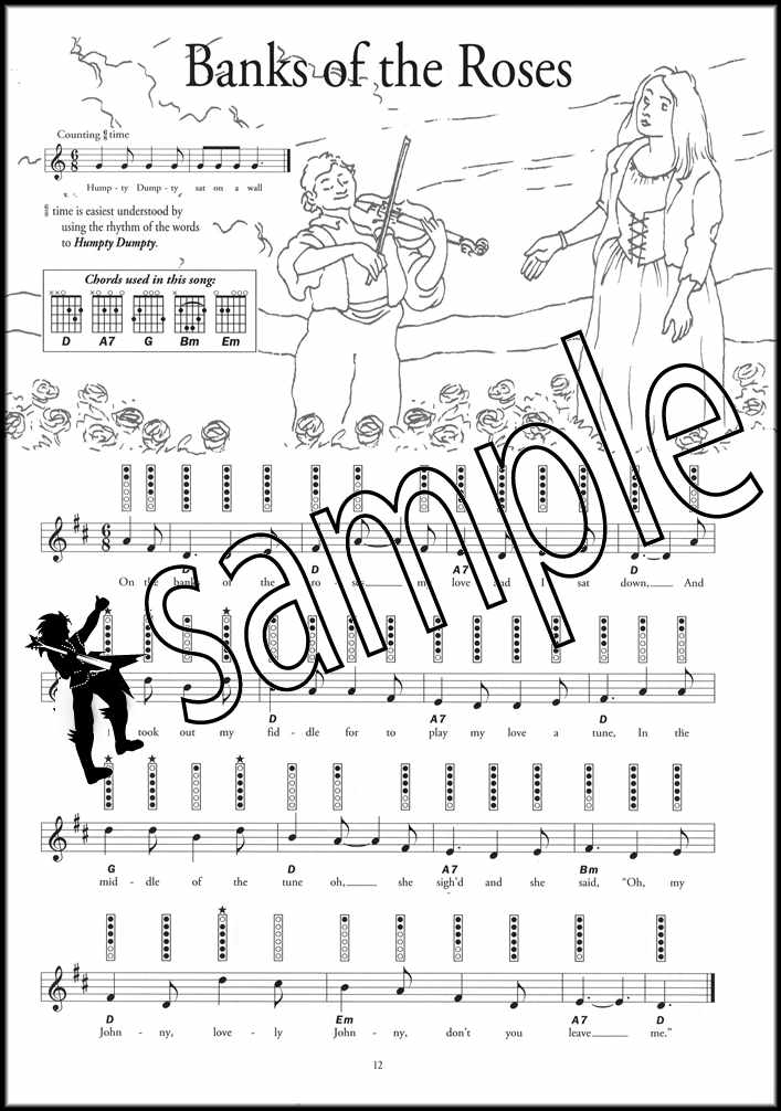 2nd sample page from Instant Tin Whistle Irish Book/CD