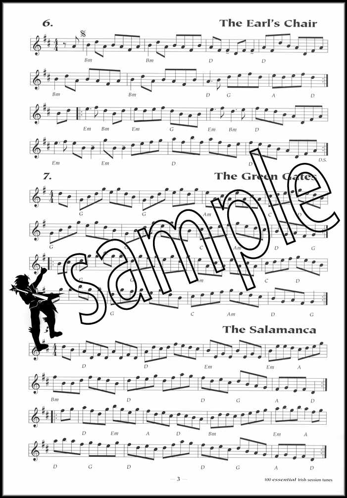 1st sample page from 100 Essential Irish Session Tunes Music Book