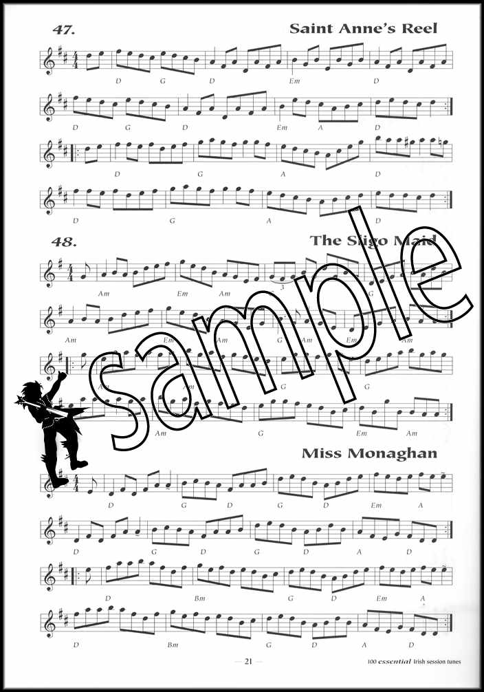 2nd sample page from 100 Essential Irish Session Tunes Music Book