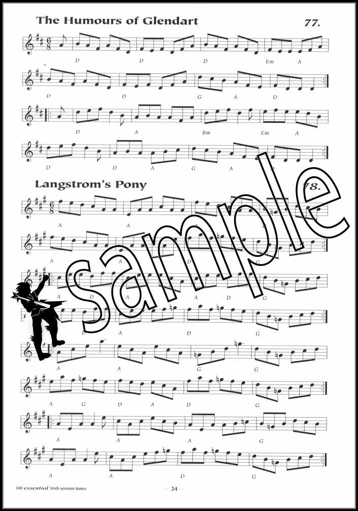3rd sample page from 100 Essential Irish Session Tunes Music Book