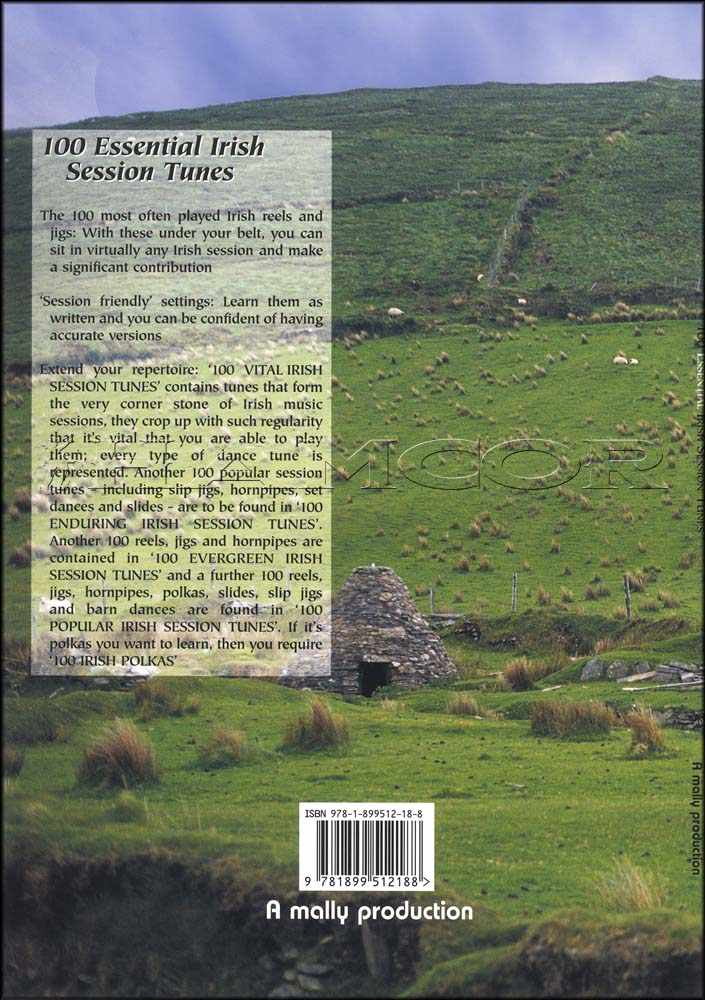 back cover of 100 Essential Irish Session Tunes Music Book