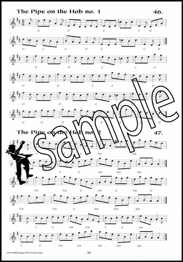 2nd sample page from 100 Enduring Irish Session Tunes Music Book