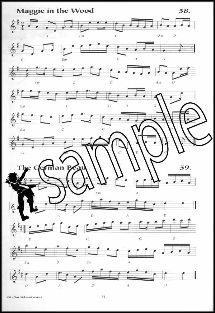 2nd sample page from 100 Vital Irish Session Tunes Music Book
