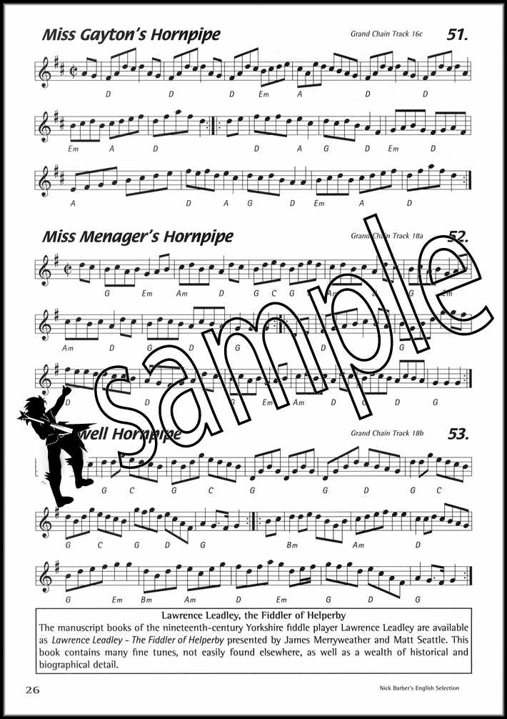 3rd sample page from Nick Barbers English Selection