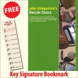front cover of John Kirkpatricks English Choice together with free Treble Clef bookmark