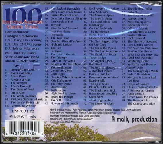 rear cover of 100 Essential Scottish Ceilidh Tunes CD