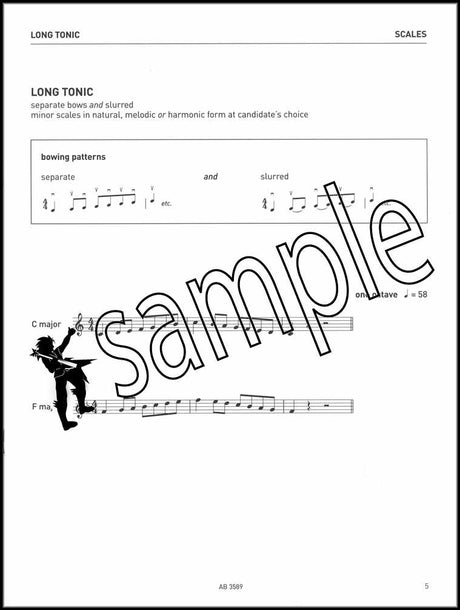 2nd sample page from ABRSM Violin Scales & Arpeggios Grade 2