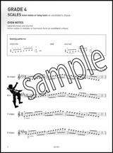 1st sample page from ABRSM Violin Scales & Arpeggios Grade 4