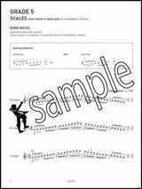 1st sample page from ABRSM Violin Scales & Arpeggios Grade 5