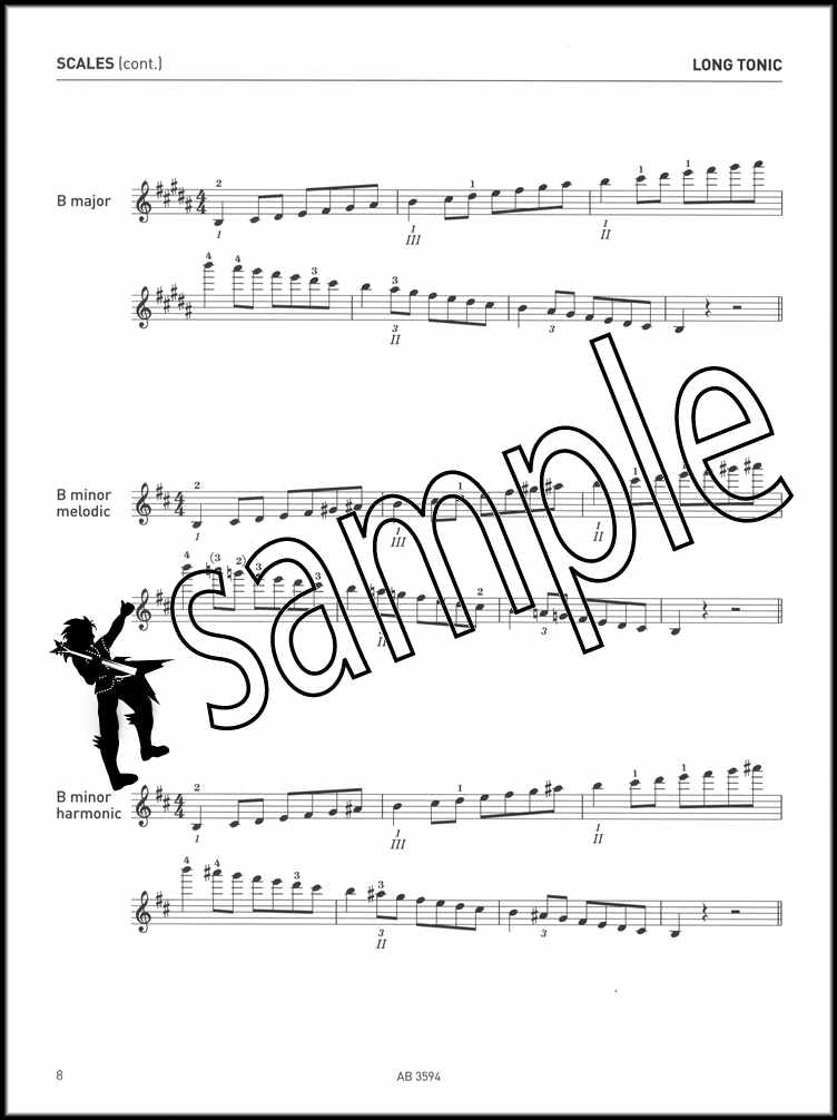 2nd sample page from ABRSM Violin Scales & Arpeggios Grade 7