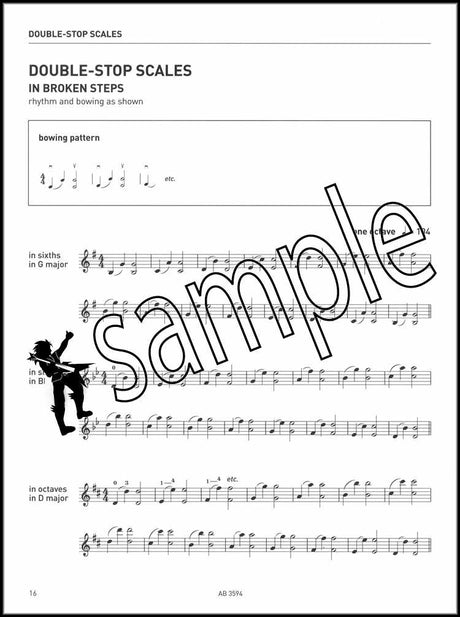 3rd sample page from ABRSM Violin Scales & Arpeggios Grade 7