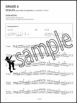 1st sample page from ABRSM Cello Scales & Arpeggios Grades 6-8