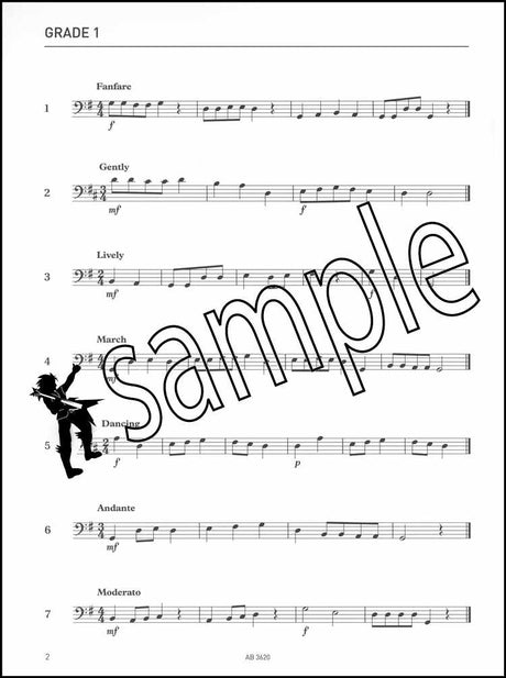 1st sample page from ABRSM Cello Specimen Sight-Reading Tests Grades 1-5