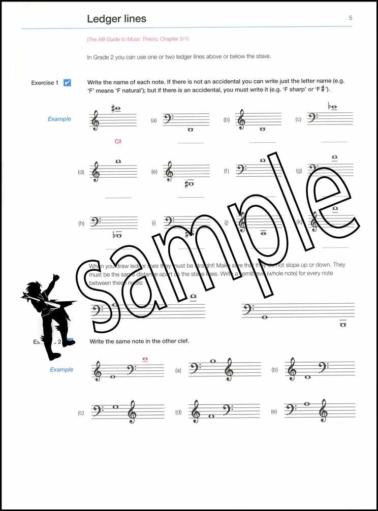 1st sample page from ABRSM Music Theory in Practice Grade 2