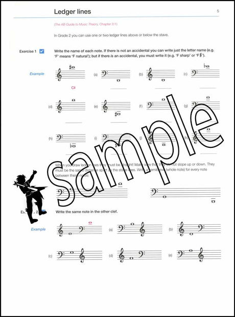 1st sample page from ABRSM Music Theory in Practice Grade 2