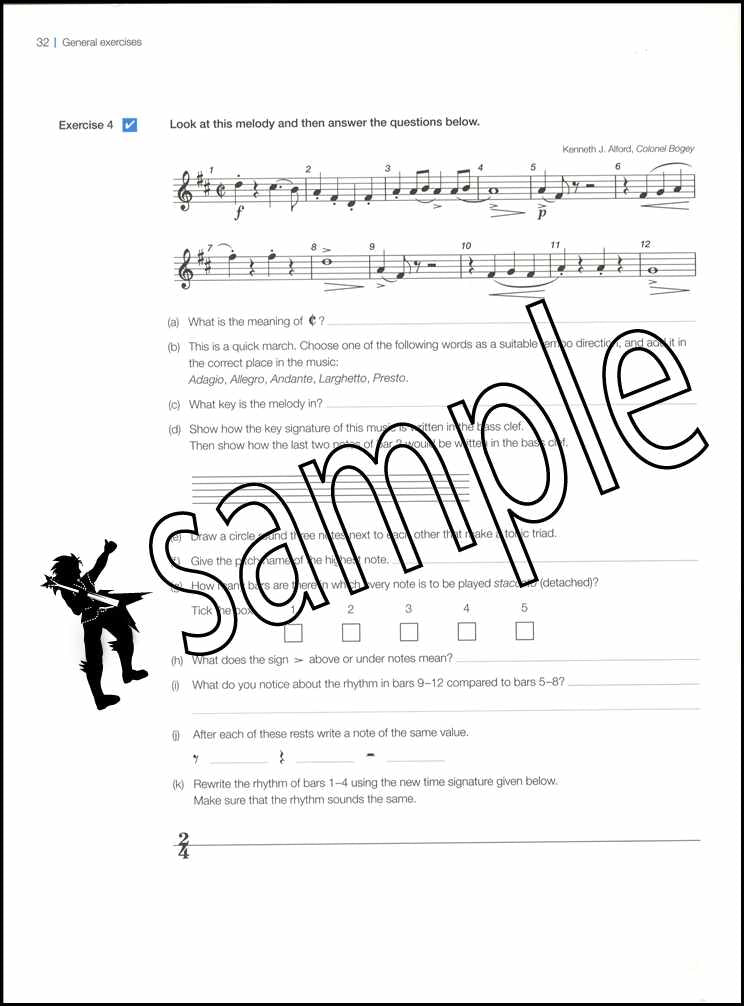 3rd sample page from ABRSM Music Theory in Practice Grade 2