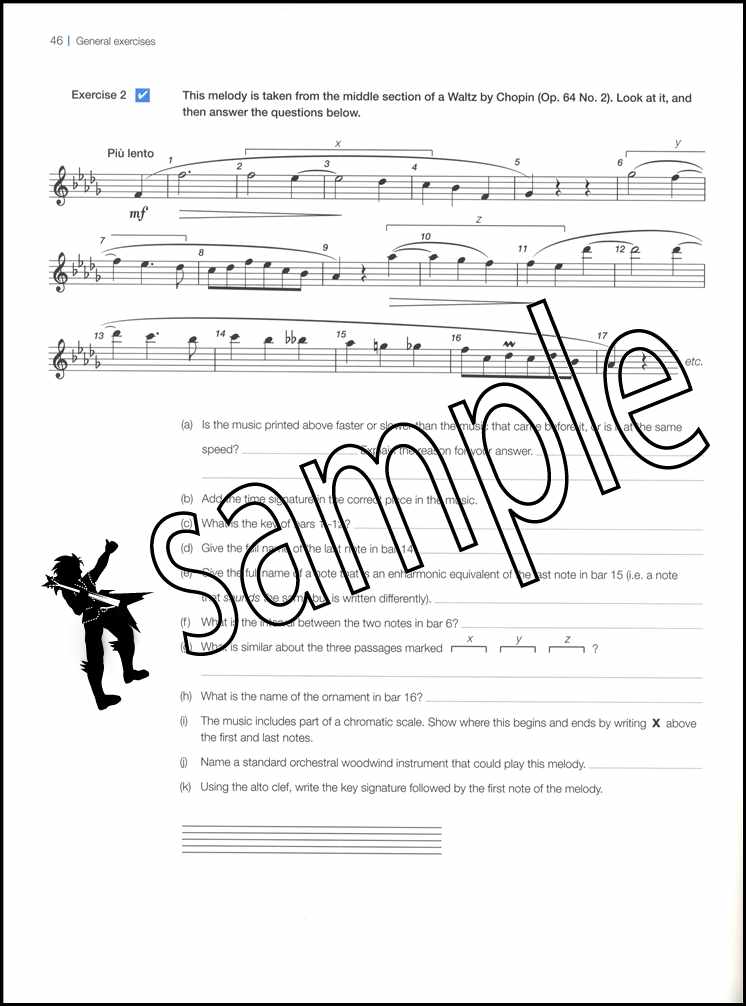 3rd sample page from ABRSM Music Theory in Practice Grade 4