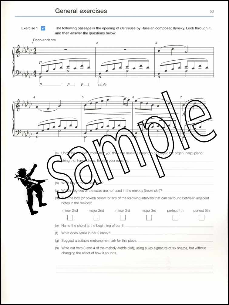 3rd sample page from ABRSM Music Theory in Practice Grade 5