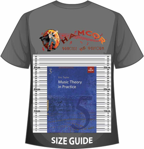 front cover of ABRSM Music Theory in Practice Grade 5 on a size guide