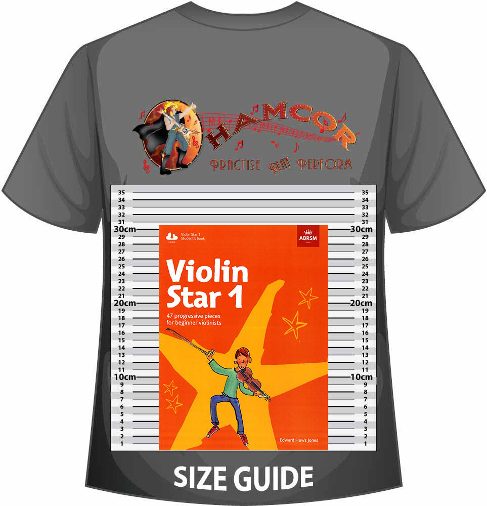 front cover of ABRSM Violin Star 1 Student's Book on a size guide