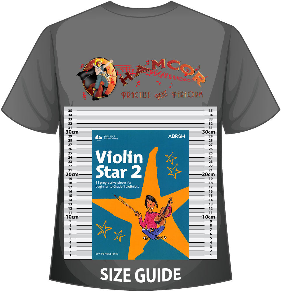 front cover of ABRSM Violin Star 2 Student's Book on a size guide