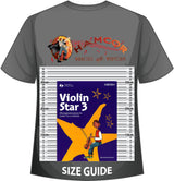 front cover of ABRSM Violin Star 3 Student's Book on a size guide