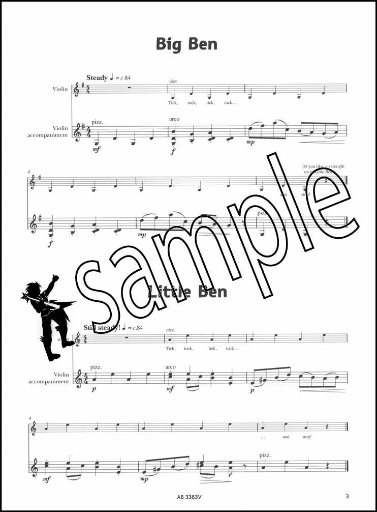 1st sample page from ABRSM Violin Star 1 Accompaniment Book