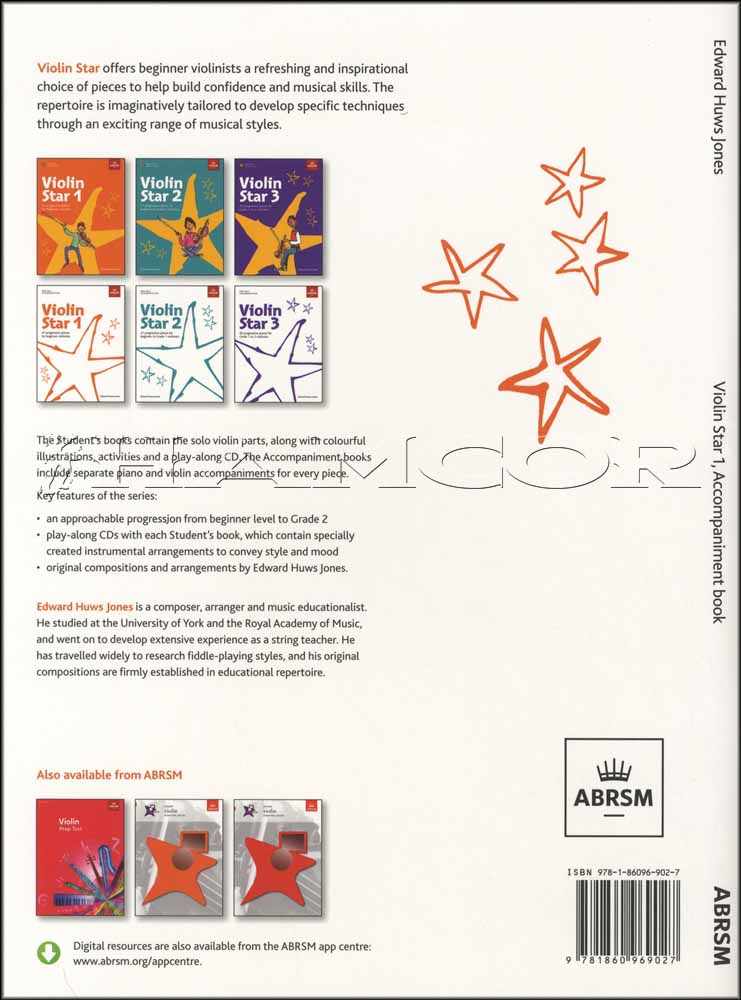 back cover of ABRSM Violin Star 1 Accompaniment Book