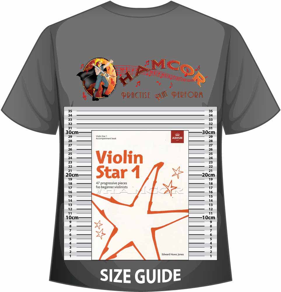 front cover of ABRSM Violin Star 1 Accompaniment Book on a size guide