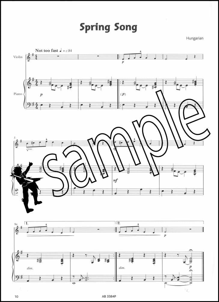 2nd sample page from ABRSM Violin Star 2 Accompaniment Book