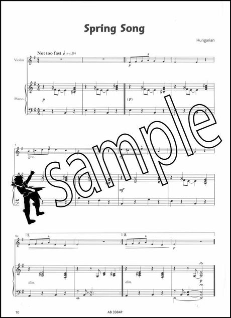 2nd sample page from ABRSM Violin Star 2 Accompaniment Book