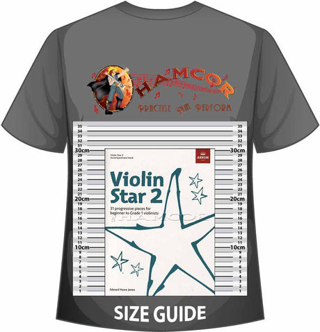 front cover of ABRSM Violin Star 2 Accompaniment Book on a size guide