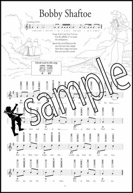 1st sample page from Instant Tin Whistle Folk Book/CD