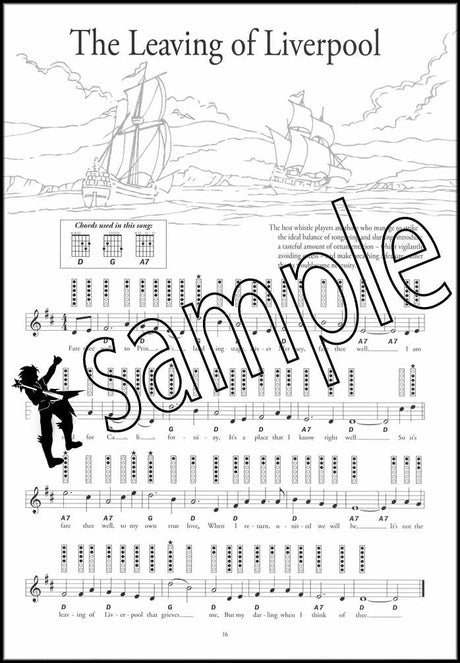 2nd sample page from Instant Tin Whistle Folk Book/CD