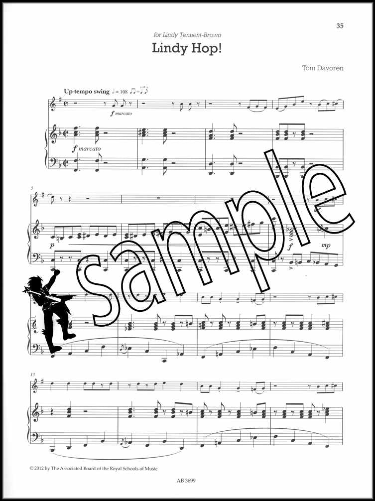 3rd sample page from ABRSM Shining Brass Book 2 Bb Piano Accompaniment