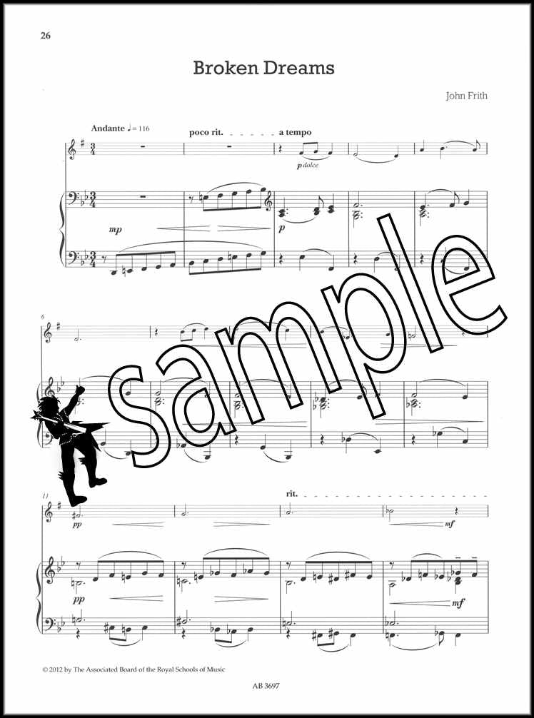 3rd sample page from ABRSM Shining Brass Book 1 Eb Piano Accompaniment