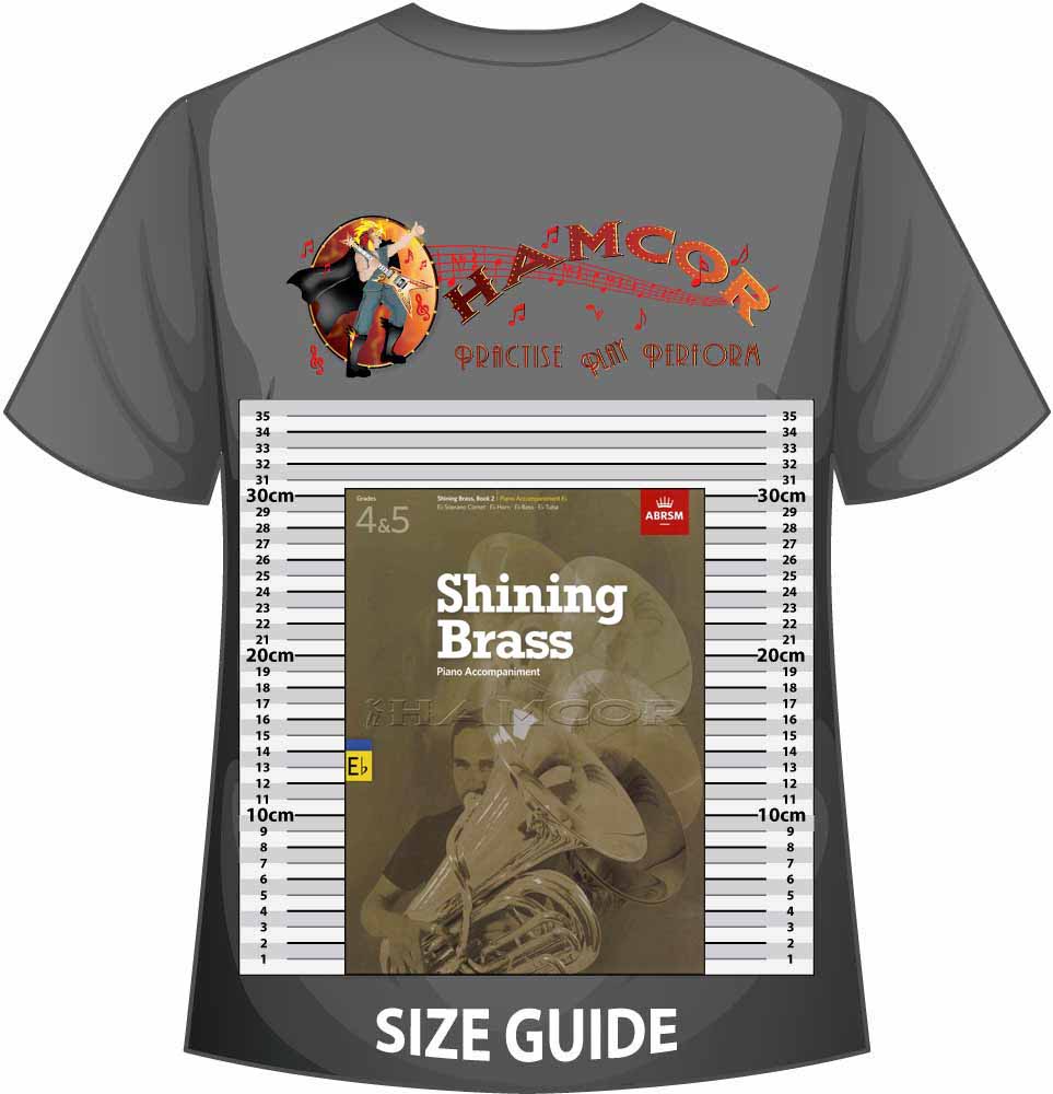 front cover of ABRSM Shining Brass Book 2 Eb Piano Accompaniment on a size guide