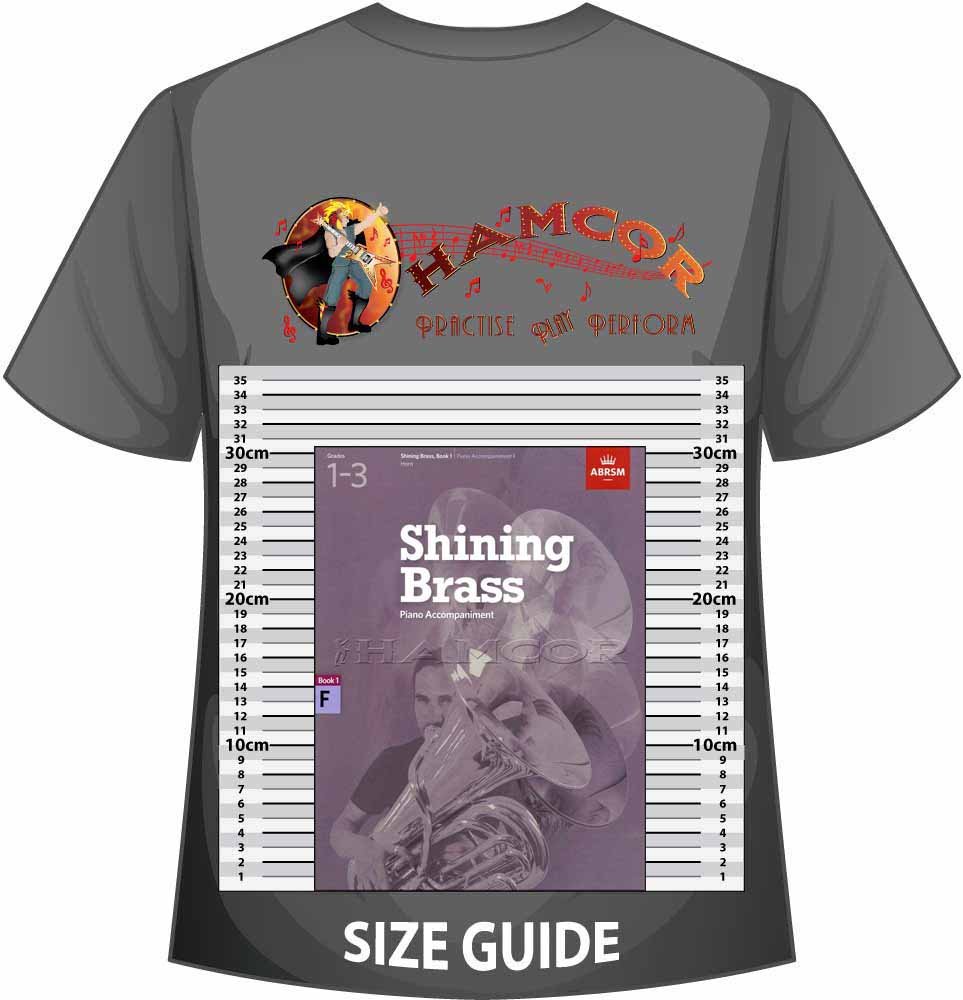 front cover of ABRSM Shining Brass Book 1 F Piano Accompaniment on a size guide