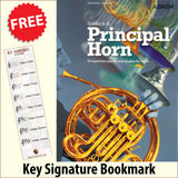 front cover of ABRSM Principal Horn Grades 6-8 together with free Treble Clef bookmark