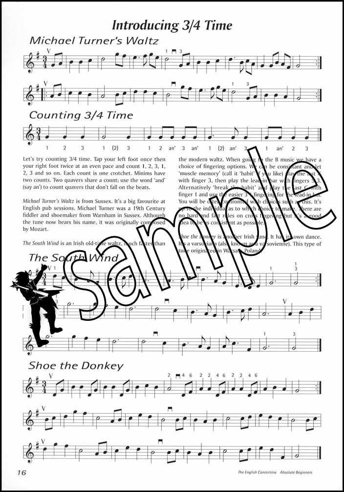 2nd sample page from The English Concertina Absolute Beginners