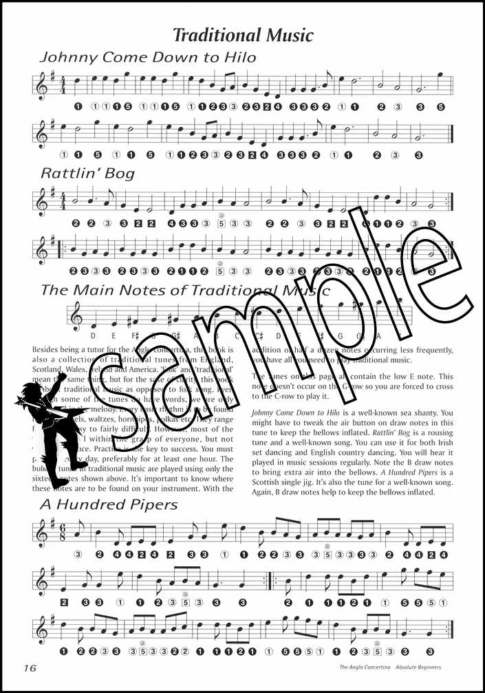 2nd sample page from The Anglo Concertina Absolute Beginners