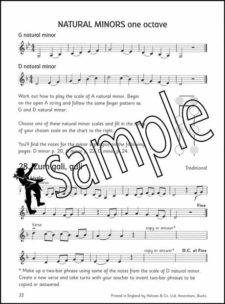 3rd sample page from Fiddle Time Scales Book 1