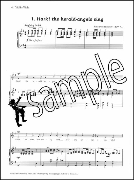 1st sample page from Fiddle & Viola Time Christmas Piano Accompaniment