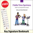 front cover of Fiddle Time Sprinters Violin Accompaniment together with free Treble Clef bookmark