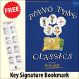 front cover of Piano Time Classics together with free Piano Clef bookmark