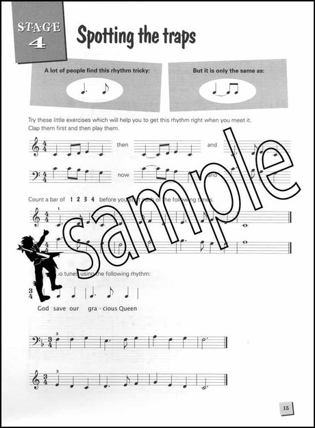 2nd sample page from Piano Time Sight Reading Book 1