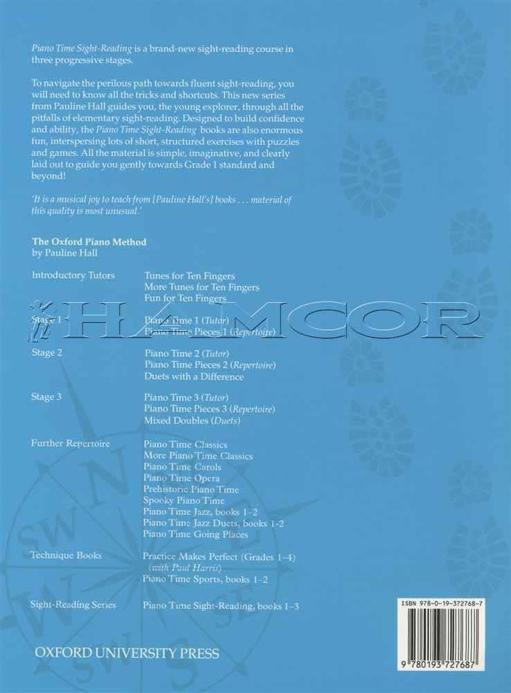 back cover of Piano Time Sight Reading Book 1